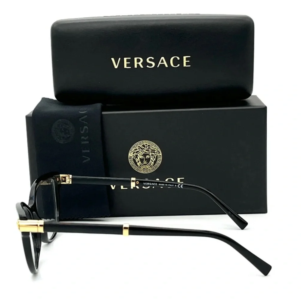 VERSACE VE3270Q GB1 Black / Demo Lens 54mm Eyeglasses